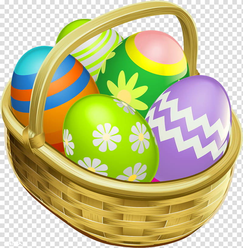 cartoon easter egg basket