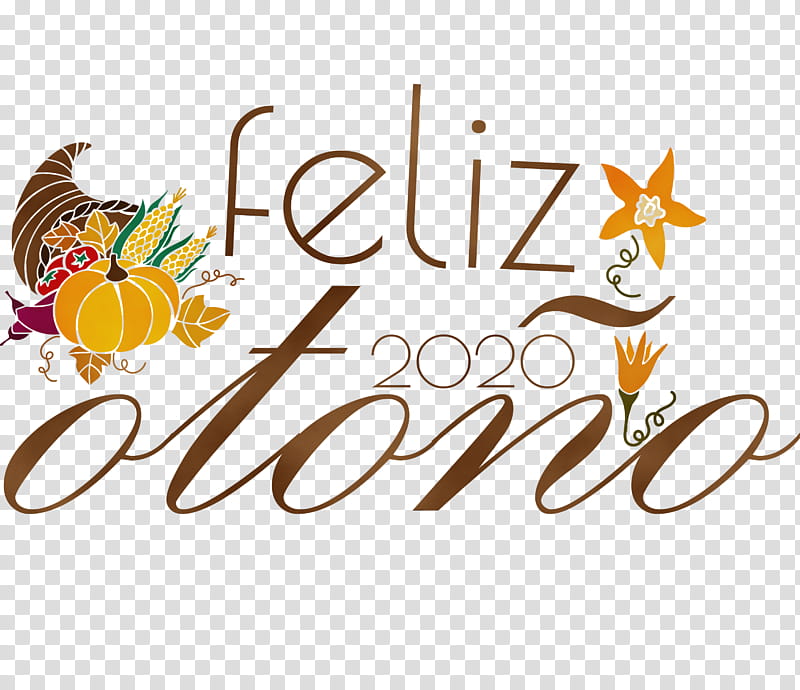 logo calligraphy text cartoon yellow, Feliz Otoño, Happy Fall, Happy Autumn, Watercolor, Paint, Wet Ink, Line transparent background PNG clipart