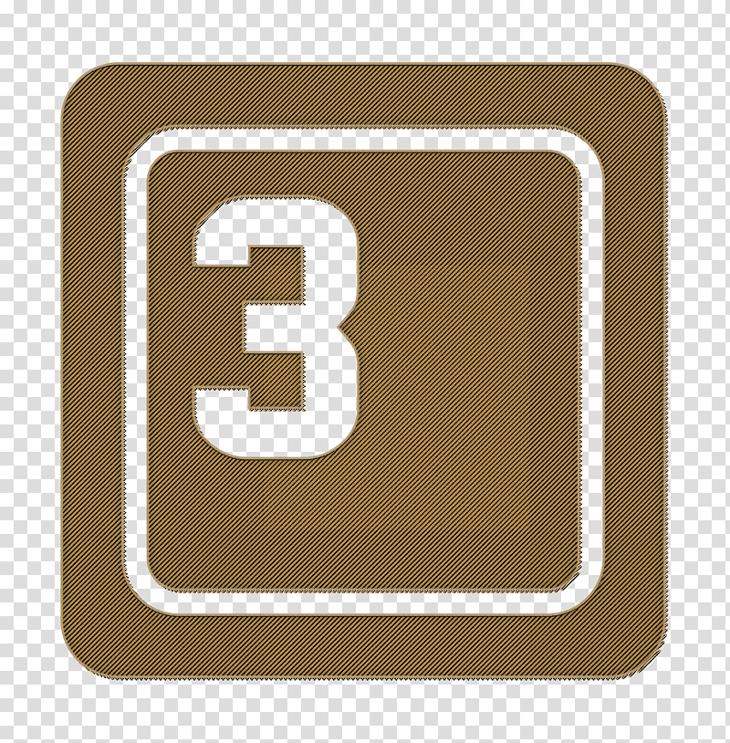 Number 3 key on keyboard icon interface icon Number icon, Computer And Media 2 Icon, Logo, Meter, Square Meter, Geometry, Mathematics transparent background PNG clipart