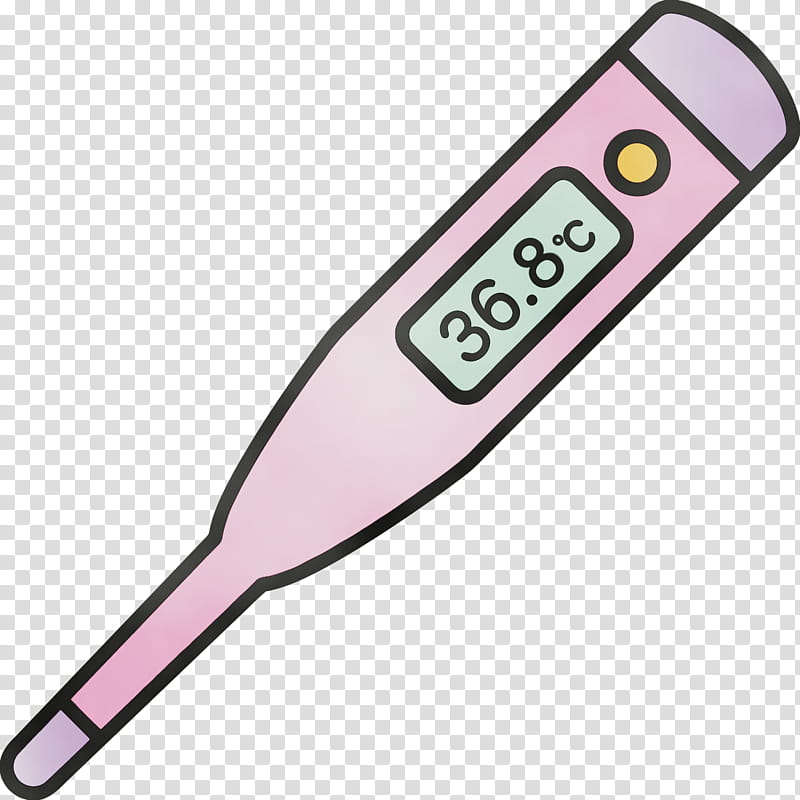 medical thermometer, Watercolor, Paint, Wet Ink transparent background PNG clipart