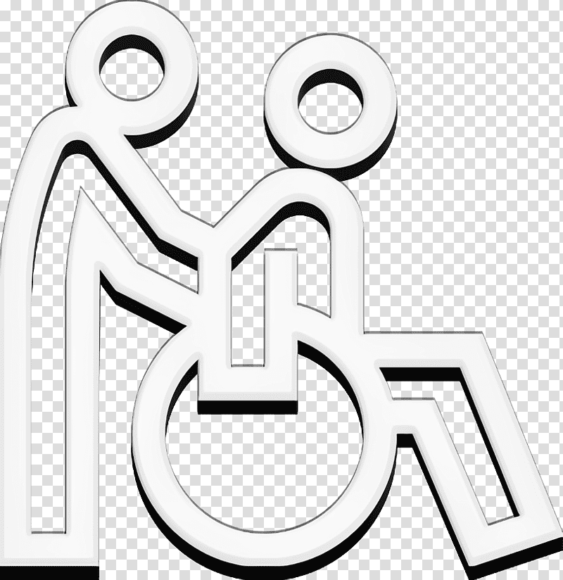 Disabled people icon Disabled People Assitance icon Wheelchair icon, Line Art, Logo, Black And White
, Meter, Number, Jewellery transparent background PNG clipart