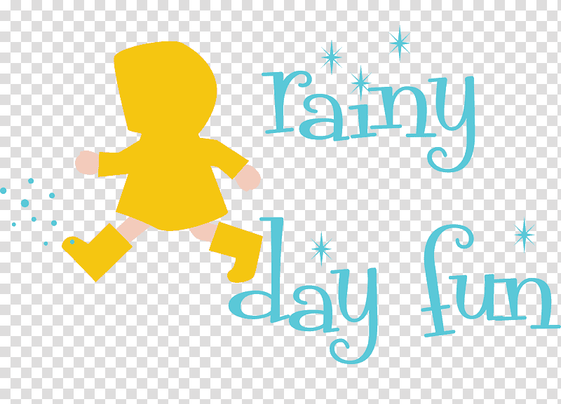 Raining rainy day rainy season, Logo, Text, Yellow, Happiness, Microsoft Azure, Behavior transparent background PNG clipart