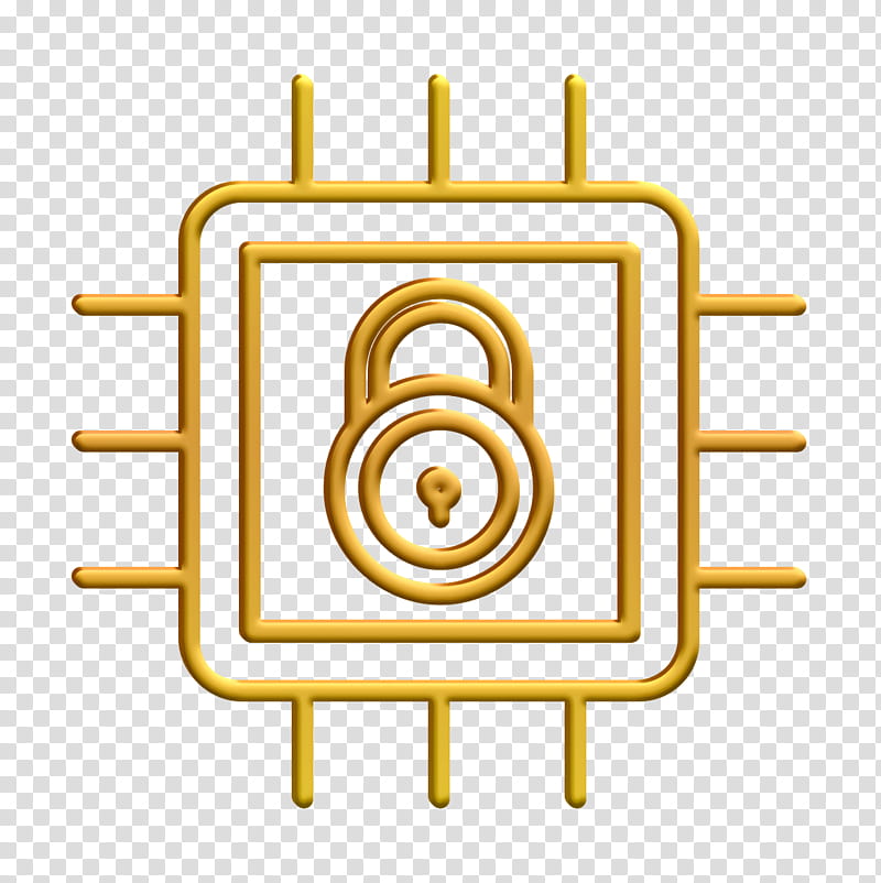 Encrypt icon Cyber icon Lock icon, Yellow, Line, Symbol transparent background PNG clipart