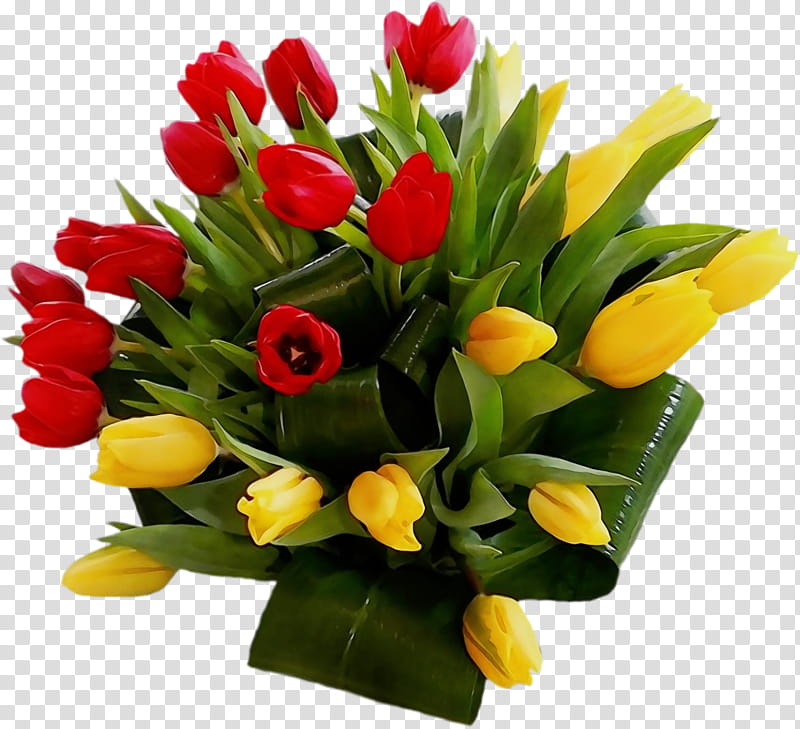 Flower bouquet, Watercolor, Paint, Wet Ink, Tulip, Cut Flowers, Floral Design, View Card transparent background PNG clipart