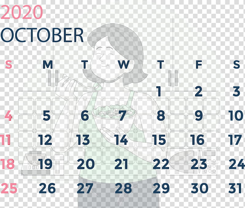 angle line font area calendar system, October 2020 Calendar, October 2020 Printable Calendar, Watercolor, Paint, Wet Ink, Meter, February transparent background PNG clipart