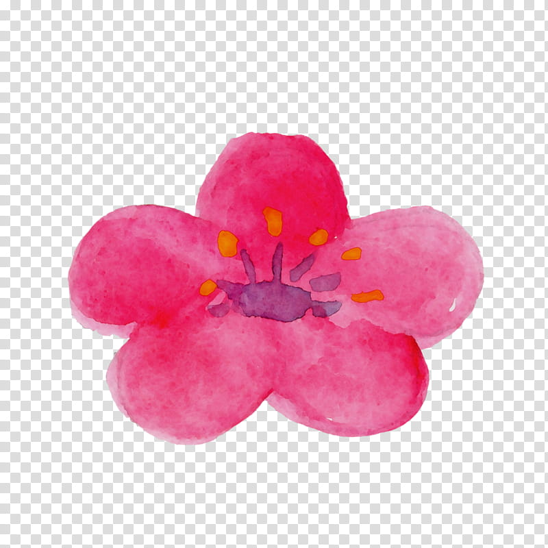 pink petal flower plant impatiens, Watercolor Flower, Paint, Wet Ink, Magenta, Blossom, Perennial Plant transparent background PNG clipart
