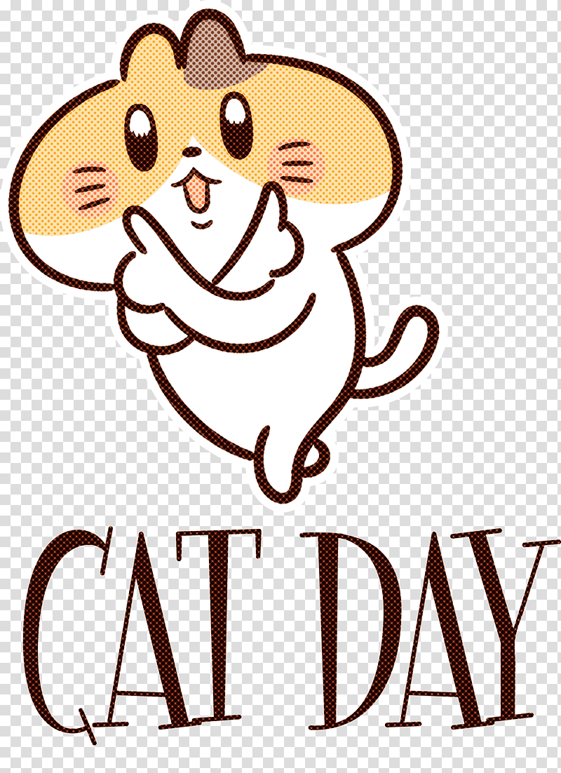 International Cat Day Cat Day, Cartoon, Ham, Mold, Line, Human, Behavior transparent background PNG clipart
