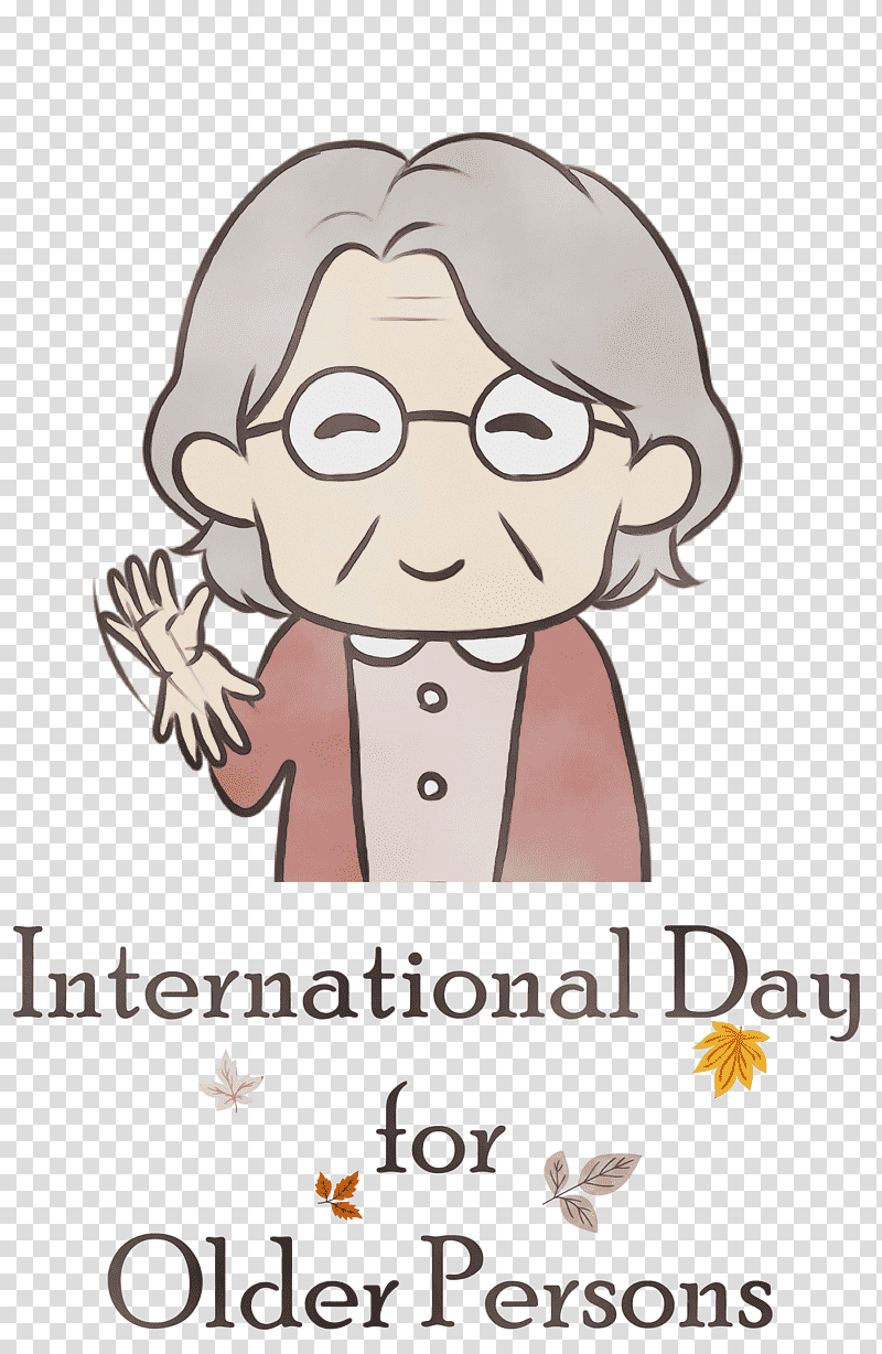 face meter cartoon happiness, International Day For Older Persons, Watercolor, Paint, Wet Ink, Forehead, Laughter transparent background PNG clipart