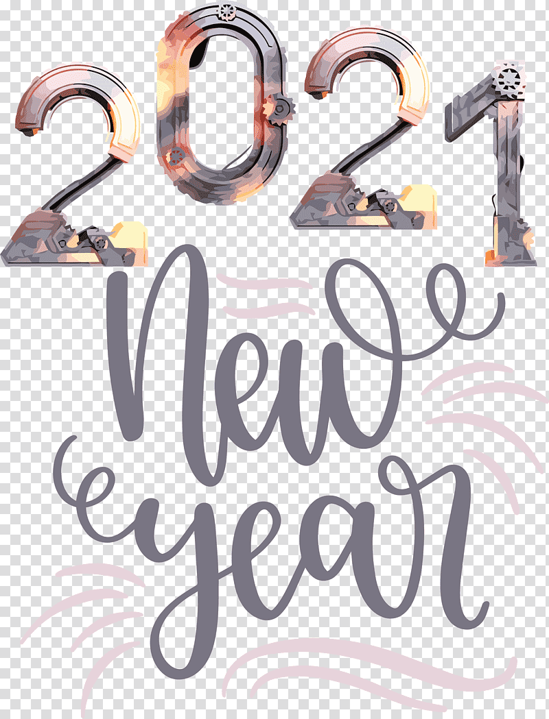 2021 New Year Happy New Year, Logo, Meter, Jewellery, Human Body transparent background PNG clipart