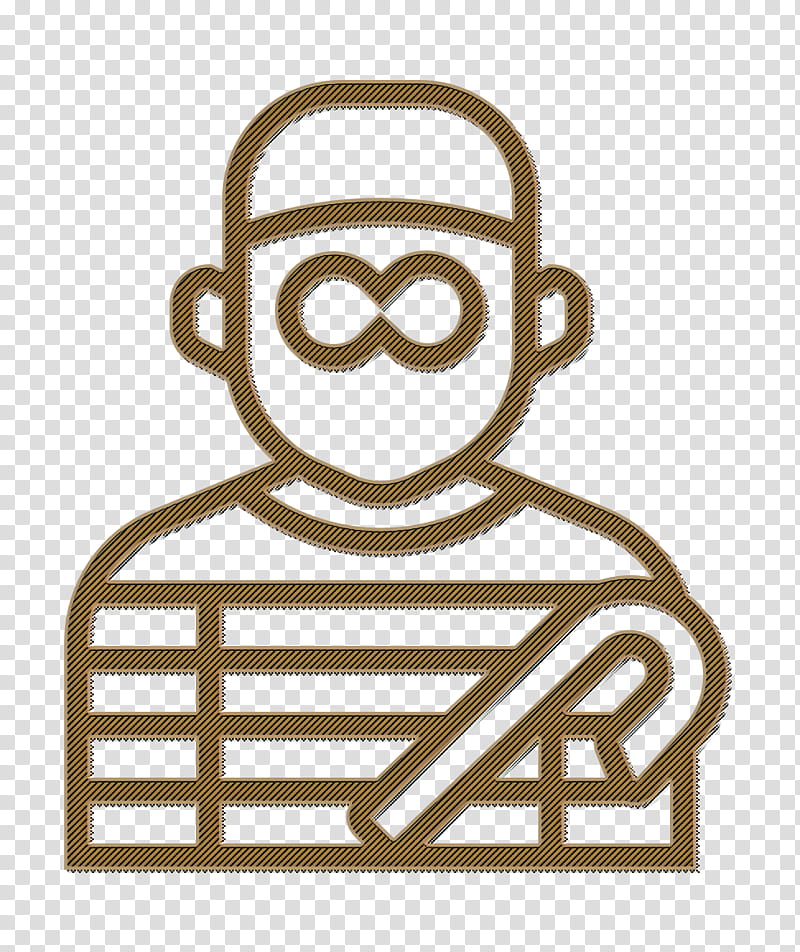 Bandit icon Burglar icon Jobs and Occupations icon, Line Art, Eyewear, Coloring Book, Logo transparent background PNG clipart