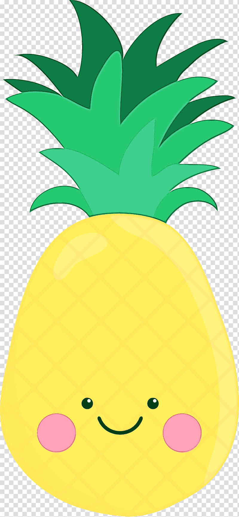 Pineapple, Watercolor, Paint, Wet Ink, Cartoon, Yellow, Fruit transparent background PNG clipart