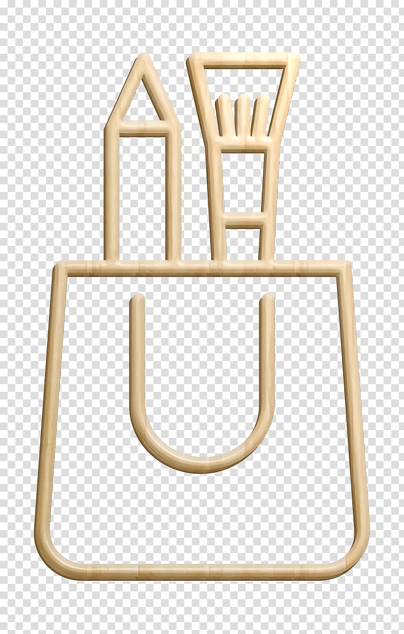 Creative icon Art and design icon Shopping bag icon, Brass transparent background PNG clipart