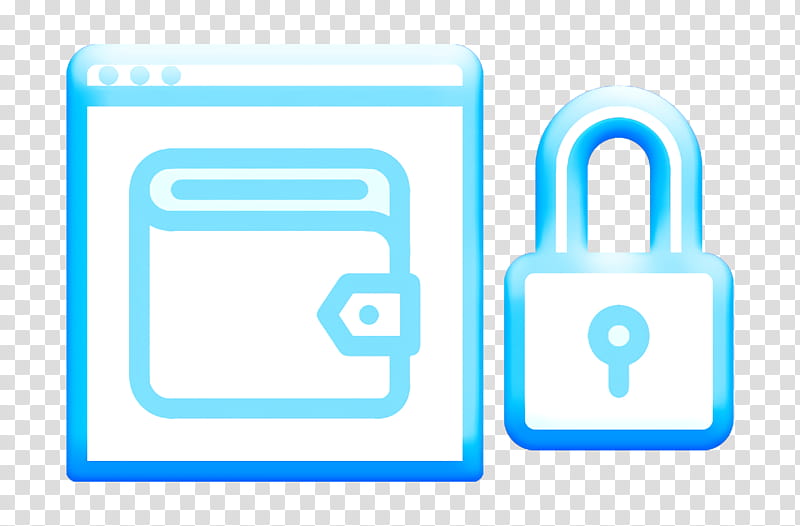 Data Protection icon Digital wallet icon, Lock, Blue, Padlock, Text, Azure, Security, Line transparent background PNG clipart