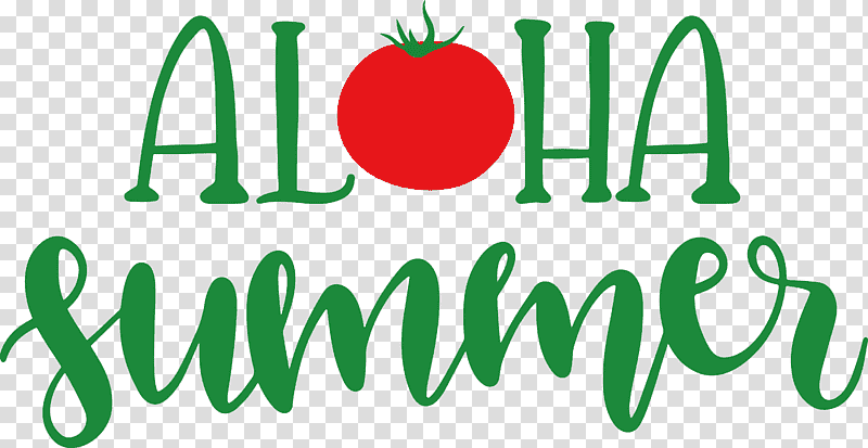 Aloha Summer Summer, Summer
, Logo, Green, Line, Meter, Fruit transparent background PNG clipart