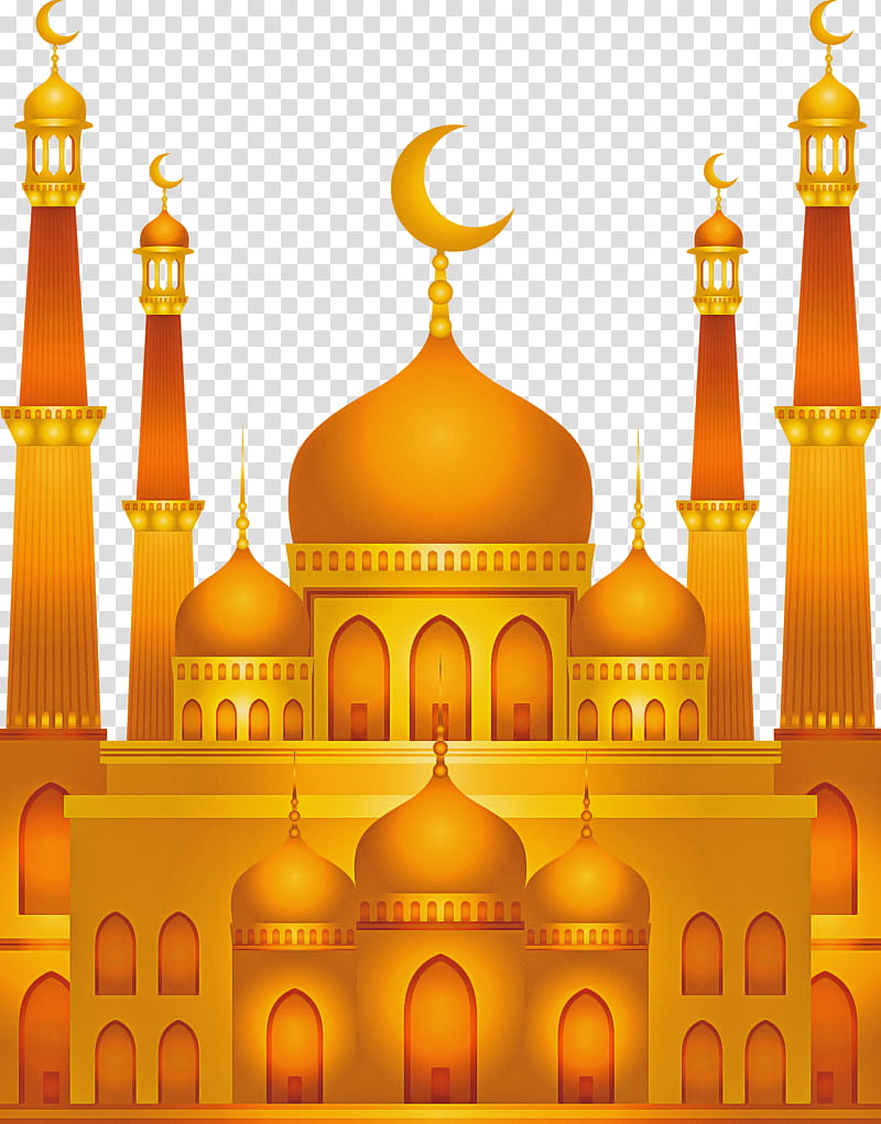 Mosque ramadan kareem, Landmark, Dome, Yellow, Place Of Worship, Holy Places, Byzantine Architecture, Classical Architecture transparent background PNG clipart