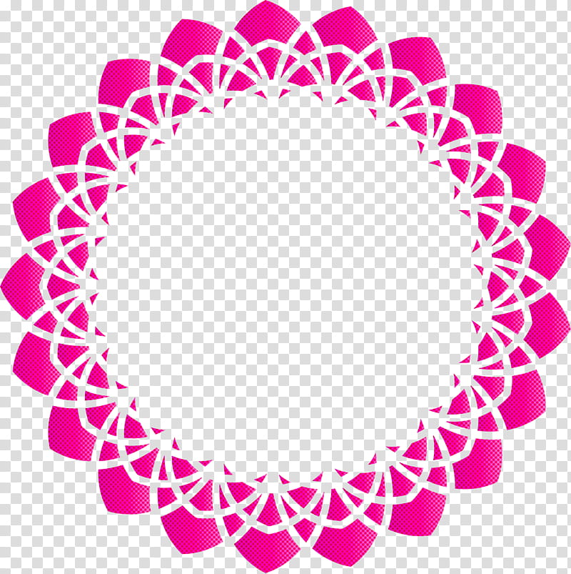 Circle Frame, Pink, Doily, Magenta, Purple, Textile, Linens, PlaceMat transparent background PNG clipart