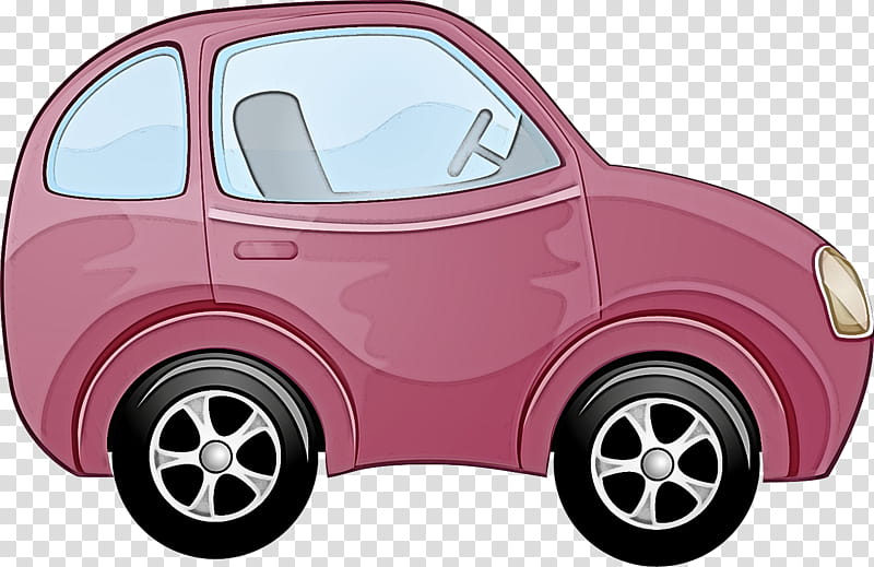 City car, Land Vehicle, Pink, Electric Car, Compact Car, Magenta, Automotive Wheel System, Electric Vehicle transparent background PNG clipart