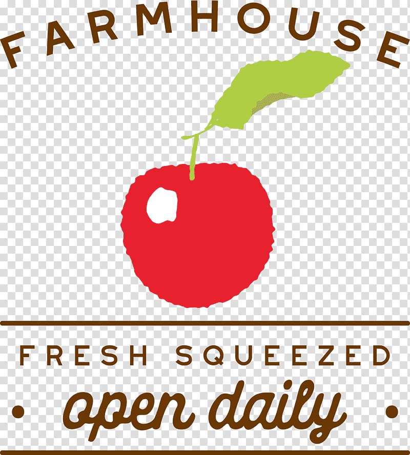 farmhouse fresh squeezed open daily, Logo, Meter, Line, Apple, Flower, Plant transparent background PNG clipart