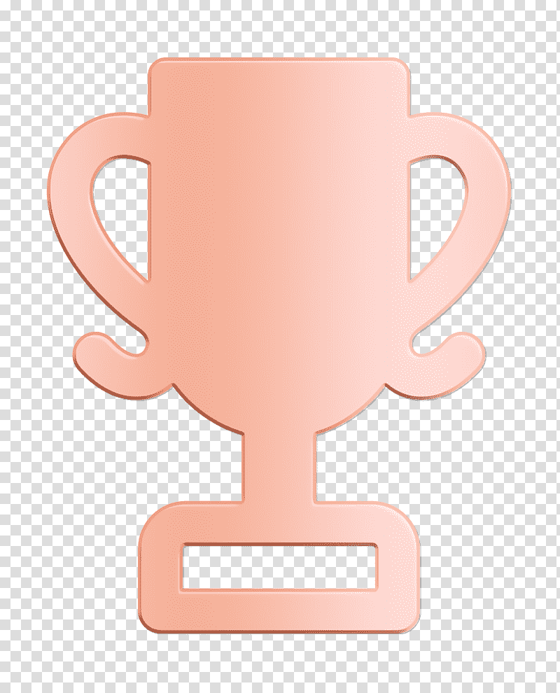 School set icon Sports cup icon Championship icon, Sports Icon, Coffee Cup, Mug, Drinking Vessel, Meter, Peach transparent background PNG clipart