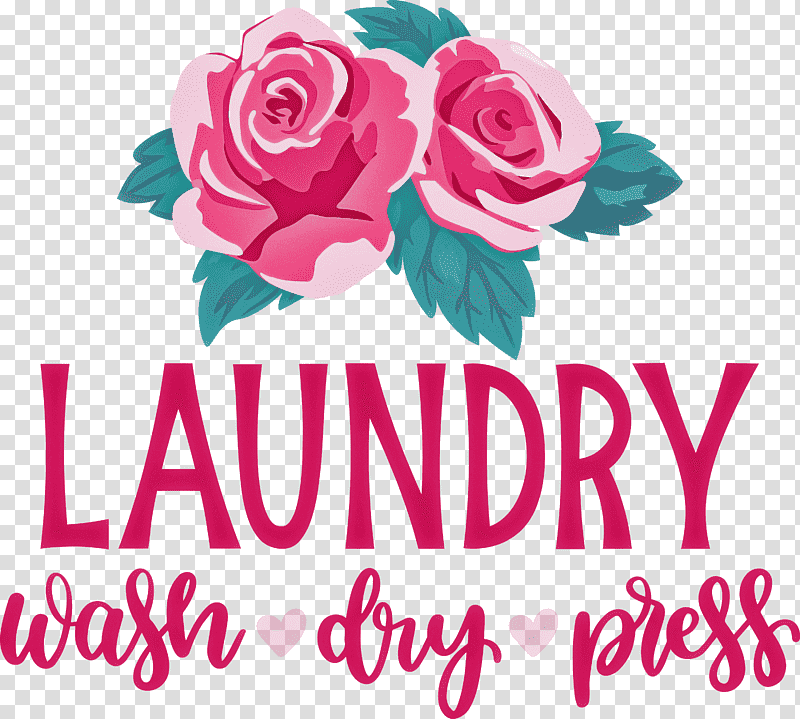Laundry Wash Dry, Press, Floral Design, Garden Roses, Cut Flowers, Logo, Petal transparent background PNG clipart