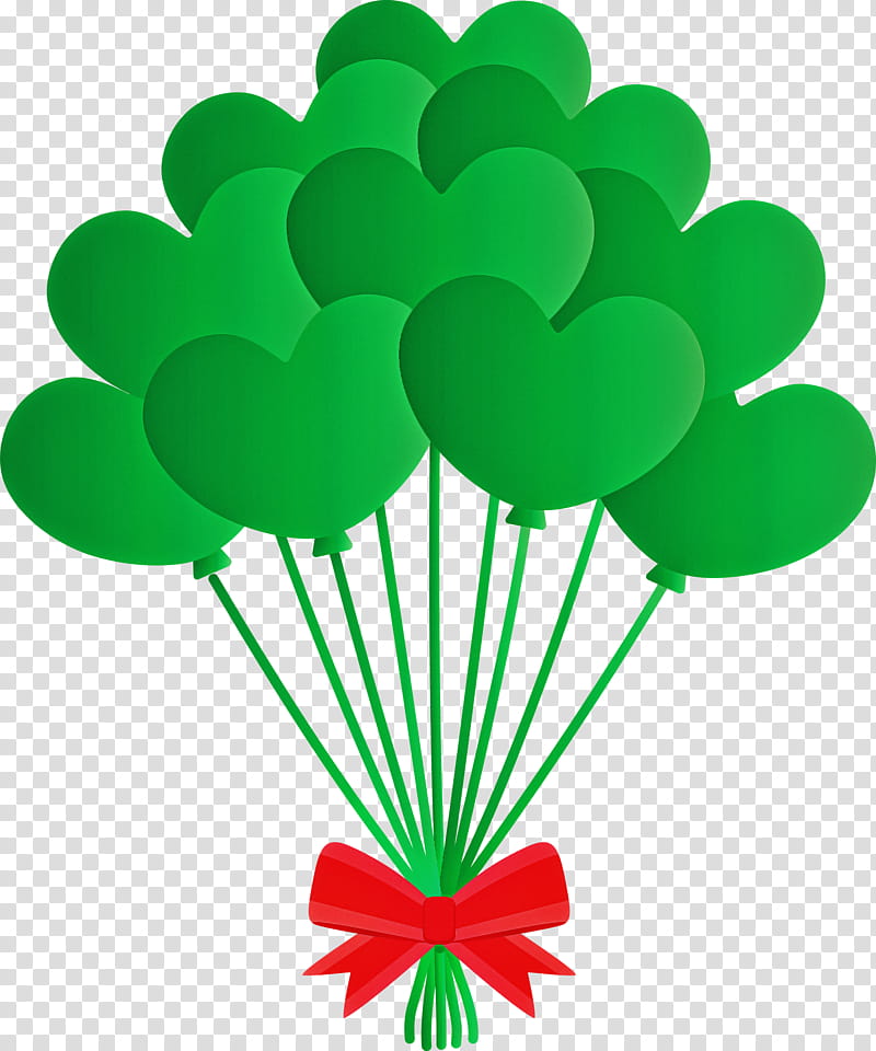 balloon, Green, Leaf, Symbol, Grass, Plant, Heart, Shamrock transparent background PNG clipart