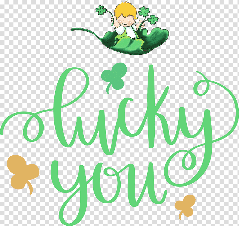 Saint Patrick's Day, Lucky You, Patricks Day, Watercolor, Paint, Wet Ink, Text transparent background PNG clipart