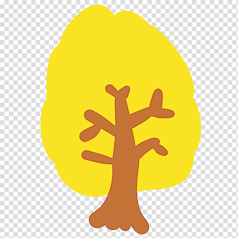 cartoon logo tree drap plat en coton lavé 290 cm, Autumn Cartoon, Yellow, Text, Painting, Yellow Silhouette, Bonsai transparent background PNG clipart
