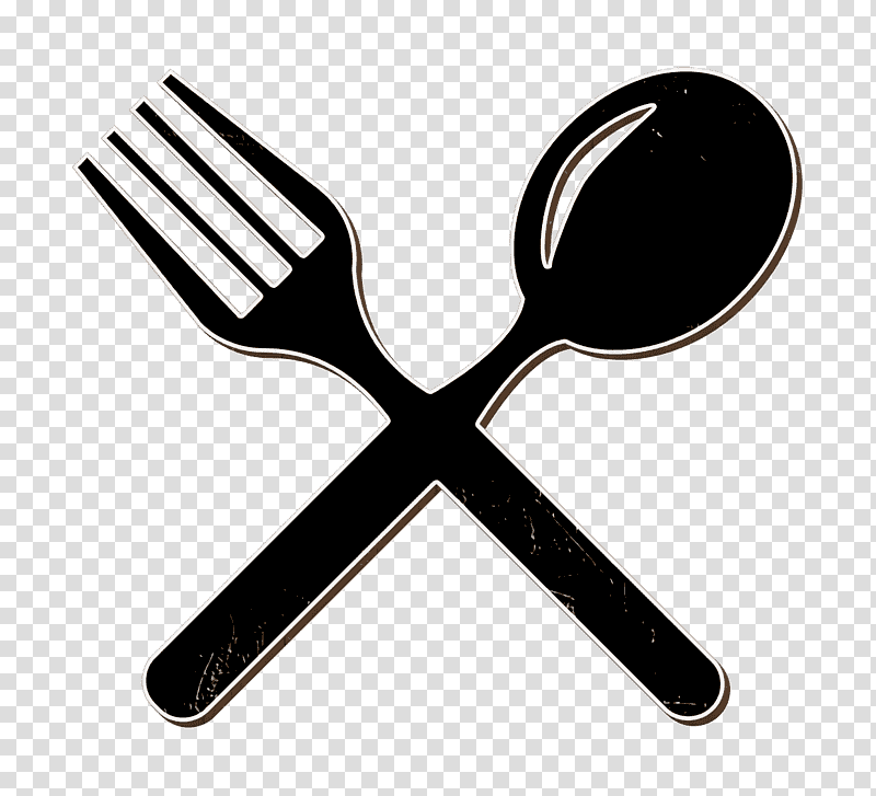 Kitchen icon Cutlery cross couple of fork and spoon icon Tools and utensils icon, Eat Icon, Napkin, Kitchen Utensil, Tableware, Wooden Spoon, Plate transparent background PNG clipart