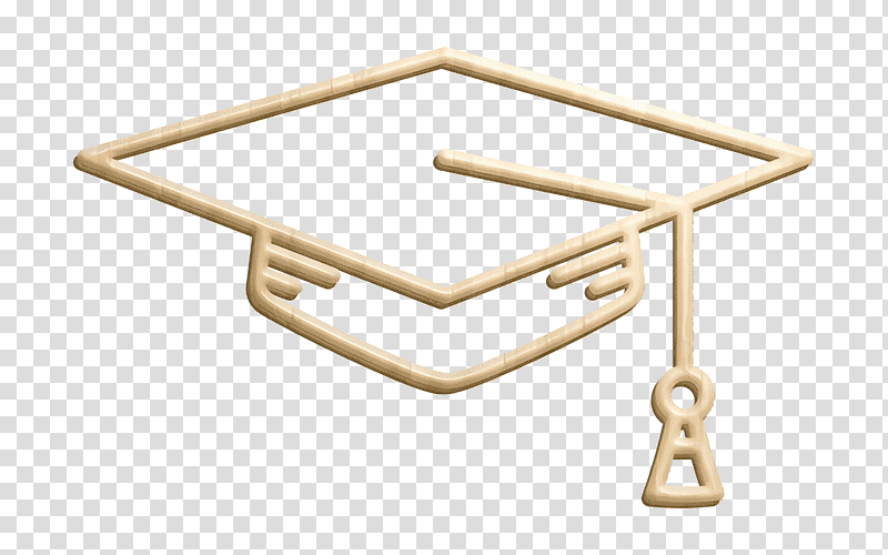 Mortarboard icon Linear Detailed High School Elements icon University icon, Angle, Triangle, Meter, Material, Geometry, Mathematics transparent background PNG clipart