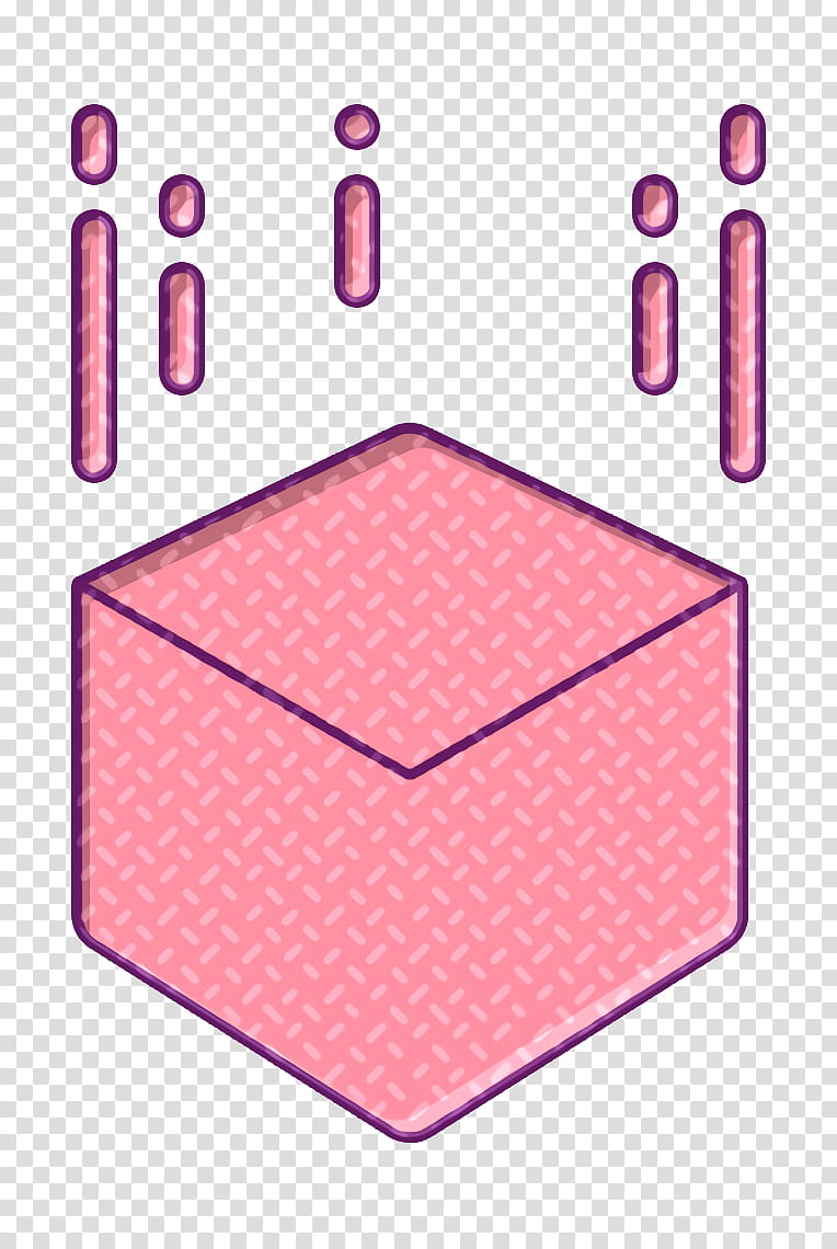 Gaming Gambling icon Dice icon, Gaming Gambling Icon, Pink, Line, Square transparent background PNG clipart