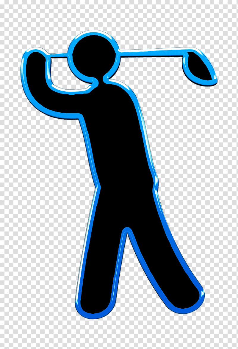 Golf player icon Humans 2 icon sports icon, Drive Icon, Electric Blue M, Playdoh B5868eu40 3in1 Town Centre Toy, Symbol transparent background PNG clipart