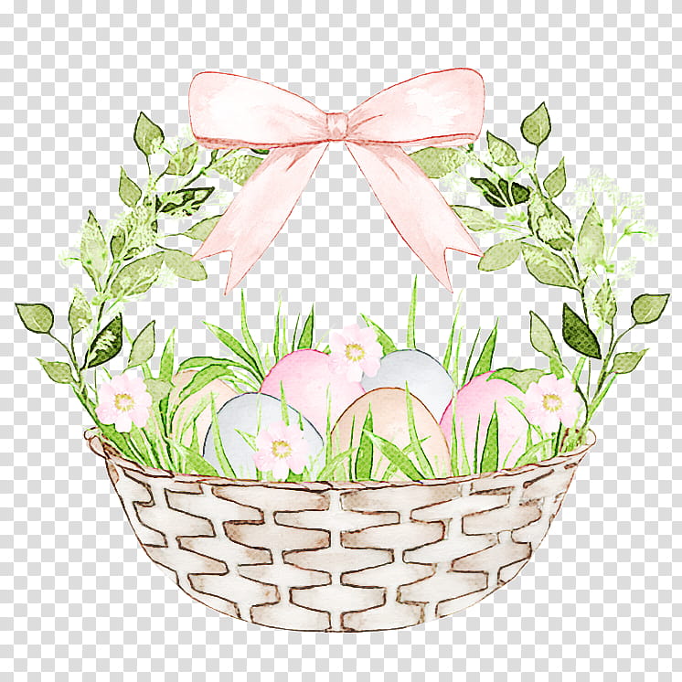 Easter egg, Flowerpot, Green, Pink, Gift Basket, Plant, Grass, Easter transparent background PNG clipart