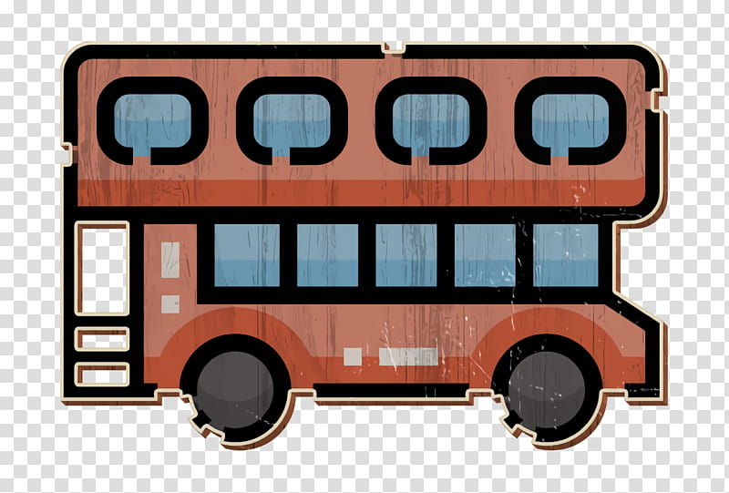 Double decker bus icon Vehicles Transport icon London icon, Doubledecker Bus, User transparent background PNG clipart