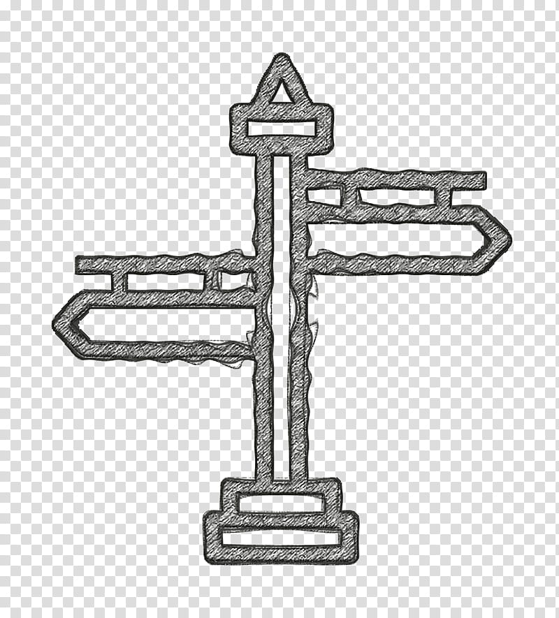 Maps and location icon Signpost icon Navigation and Maps icon, Cross, Symbol, Religious Item, Metal transparent background PNG clipart