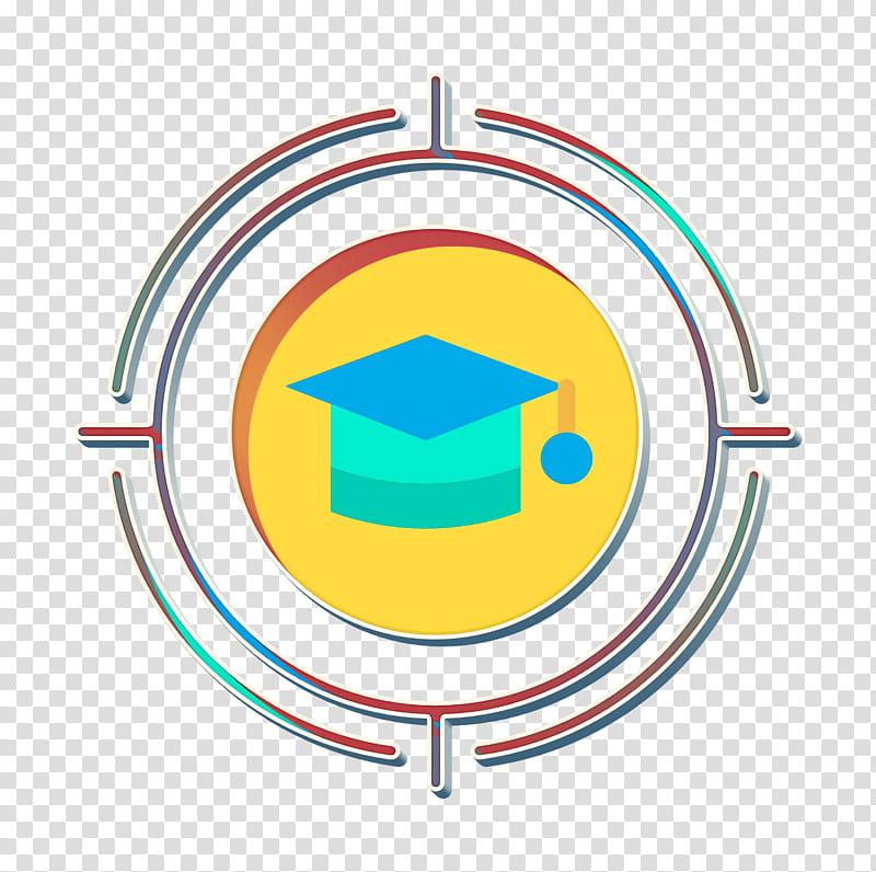 Education icon School icon Target icon, Circle, Line, Logo, Symbol, Emblem transparent background PNG clipart