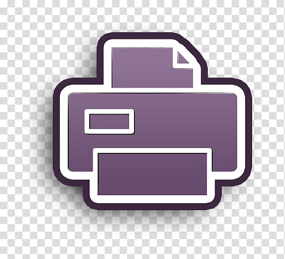 Print icon School icon Printer icon, Violet, Purple, Logo, Line, Material Property, Square, Label transparent background PNG clipart