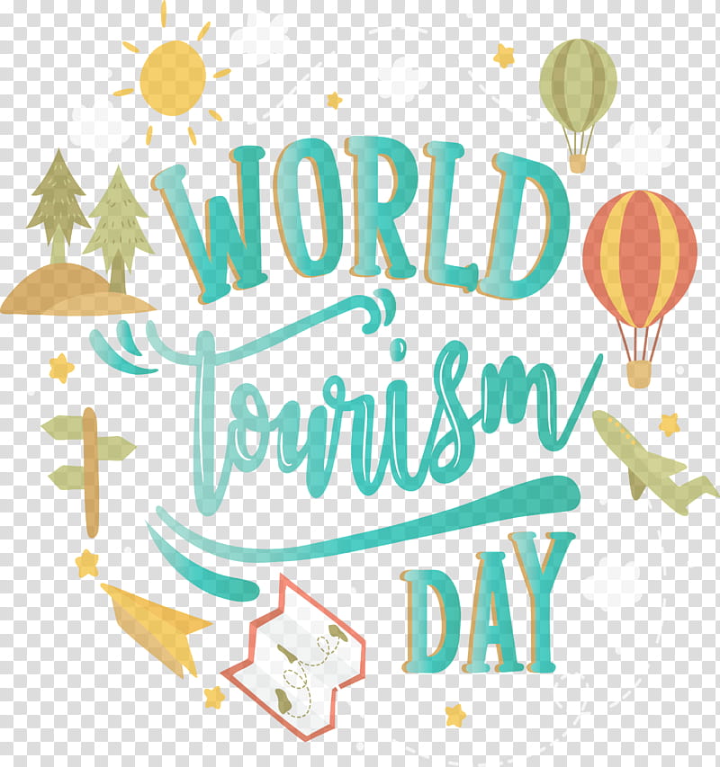 World Tourism Day Travel, Balloon, Logo, Yellow, Line, Point, Area, Happiness transparent background PNG clipart