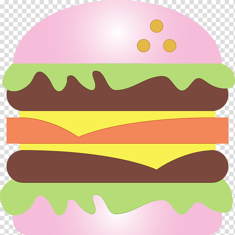 Hamburger, Watercolor, Paint, Wet Ink, Yellow, Cheeseburger, Fast Food, Meteorological Phenomenon transparent background PNG clipart