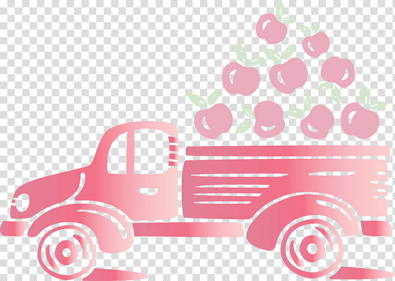 Apple Truck Autumn Fruit, Drawing, Watercolor Painting, Line, Cartoon transparent background PNG clipart