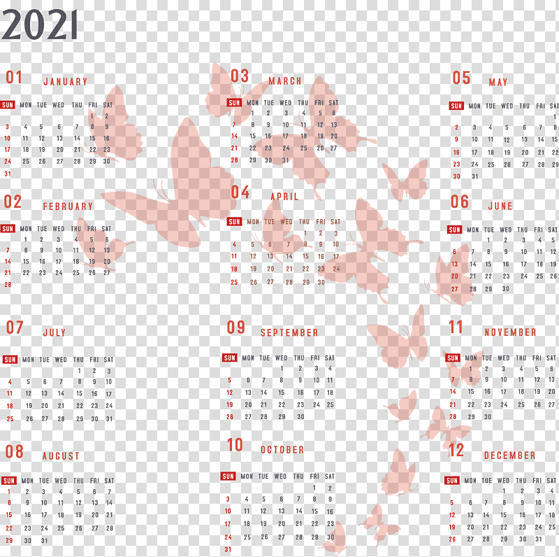 Year 2021 Calendar Printable 2021 Yearly Calendar 2021 Full Year Calendar, Meter, Calendar System transparent background PNG clipart
