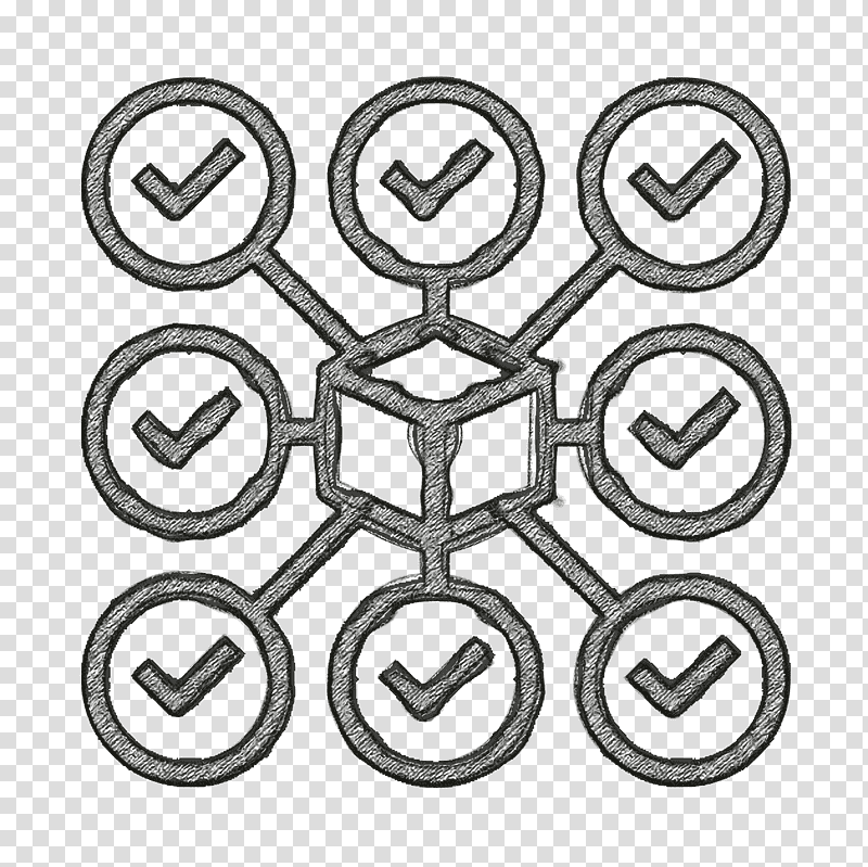 Blockchain icon Cryptocurrency block chain icon, Data, Computer Network, Software, User, System transparent background PNG clipart