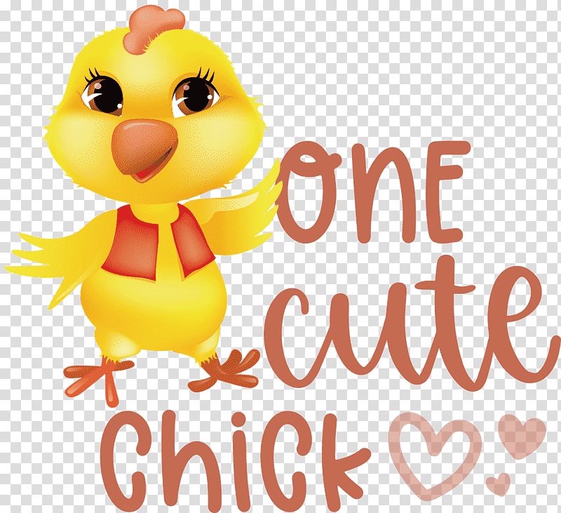 One Cute Chick Easter Day Happy Easter, Ducks, Birds, Beak, Water Bird, Yellow, Swans transparent background PNG clipart