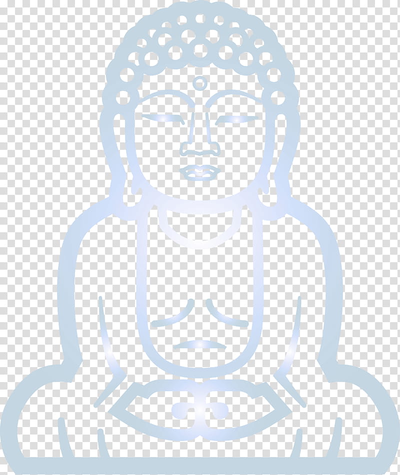 Buddha, White, Head, Line Art, Meditation transparent background PNG clipart