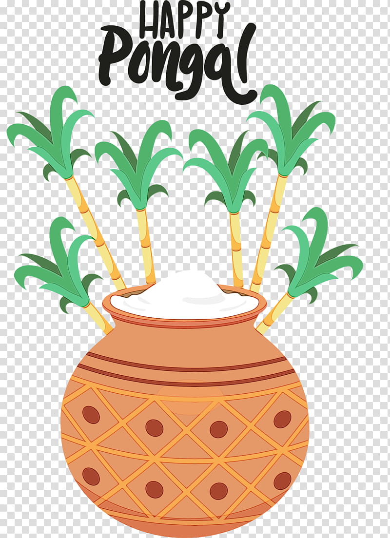 Happy Pongal, clay pot with rice and bamboo... - Stock Illustration  [97774476] - PIXTA