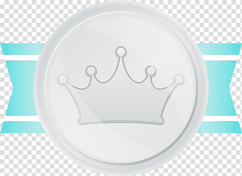 Crown, Silver Badge, Award Badge, Watercolor, Paint, Wet Ink, Hand transparent background PNG clipart