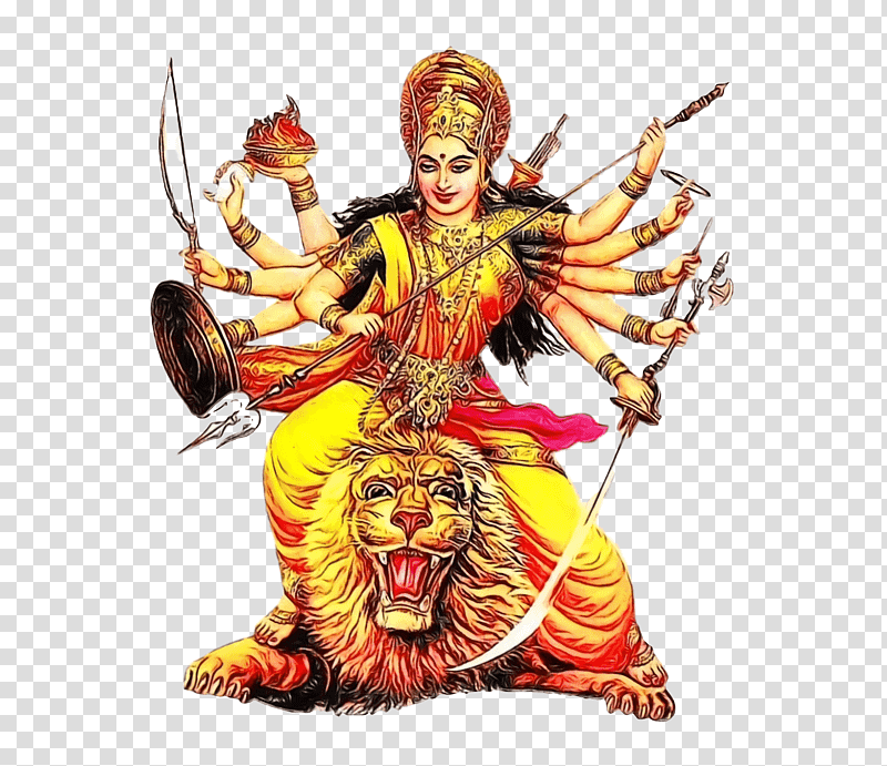 shakti goddess worship, Durga Ashtami, Watercolor, Paint, Wet Ink, Youtube, Asura transparent background PNG clipart
