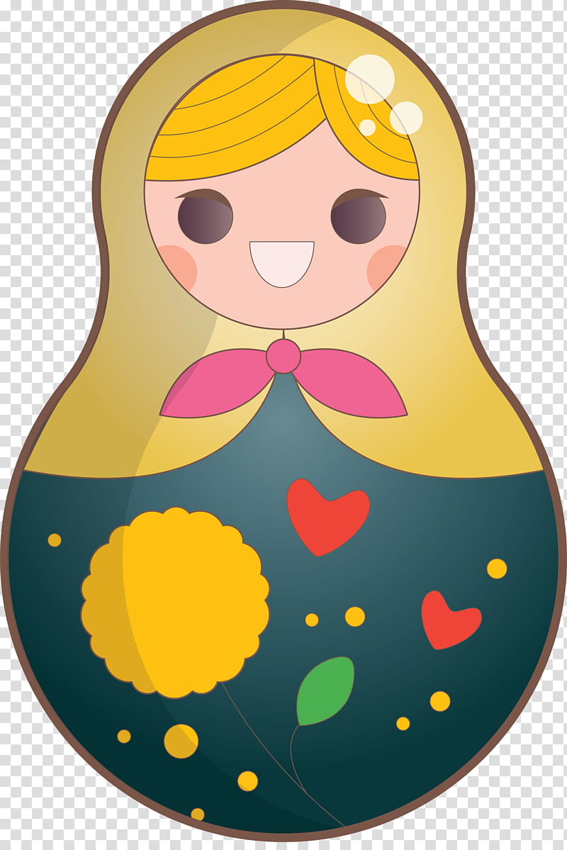 Colorful Russian Doll, Yellow, Character, Character Created By transparent background PNG clipart