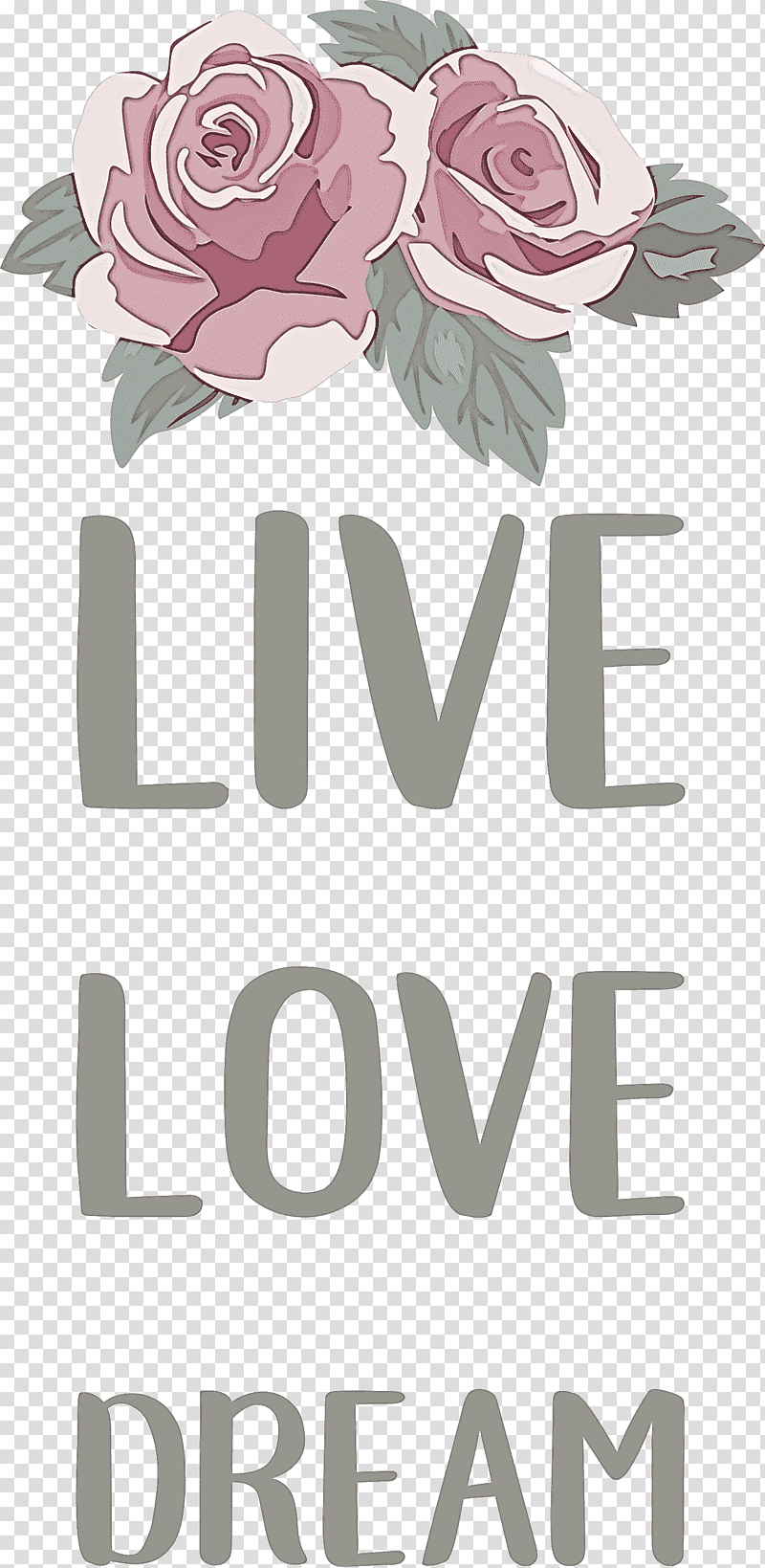 Live Love Dream, Cricut, Floral Design, Project, Garden Roses transparent background PNG clipart