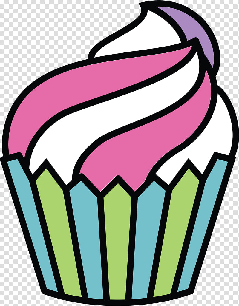 baking cup line art, Cute Cupcake, Cartoon Cupcake transparent background PNG clipart