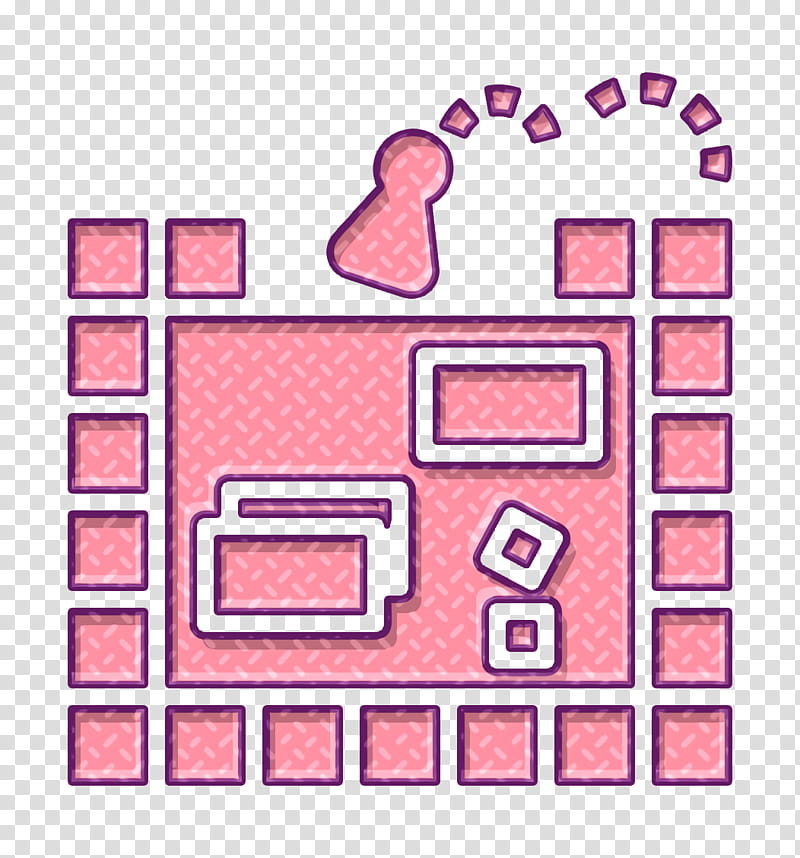 Gaming Gambling icon Game icon Board game icon, Gaming Gambling Icon, Pink, Line, Rectangle, Square transparent background PNG clipart